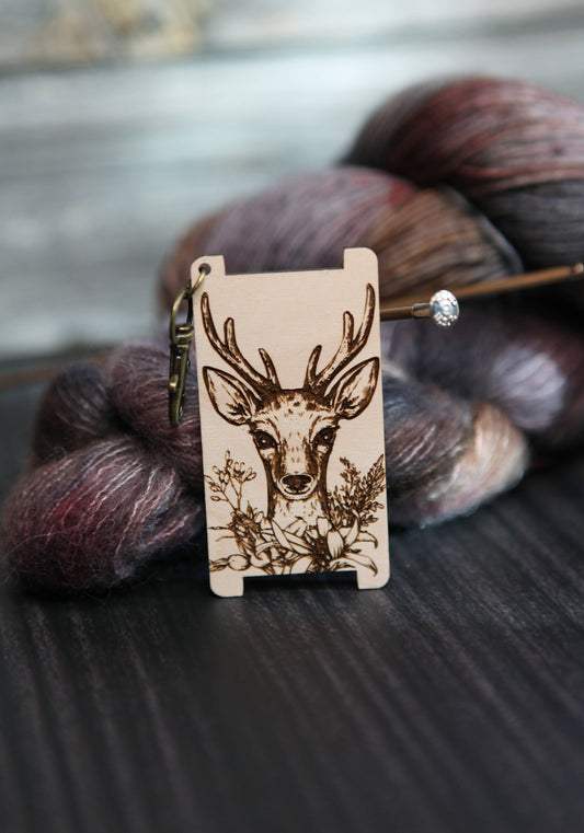 Sunrise Grove Forest Deer Spinners Maple WPI Ruler Yarn Gauge Control Gauge Rulers