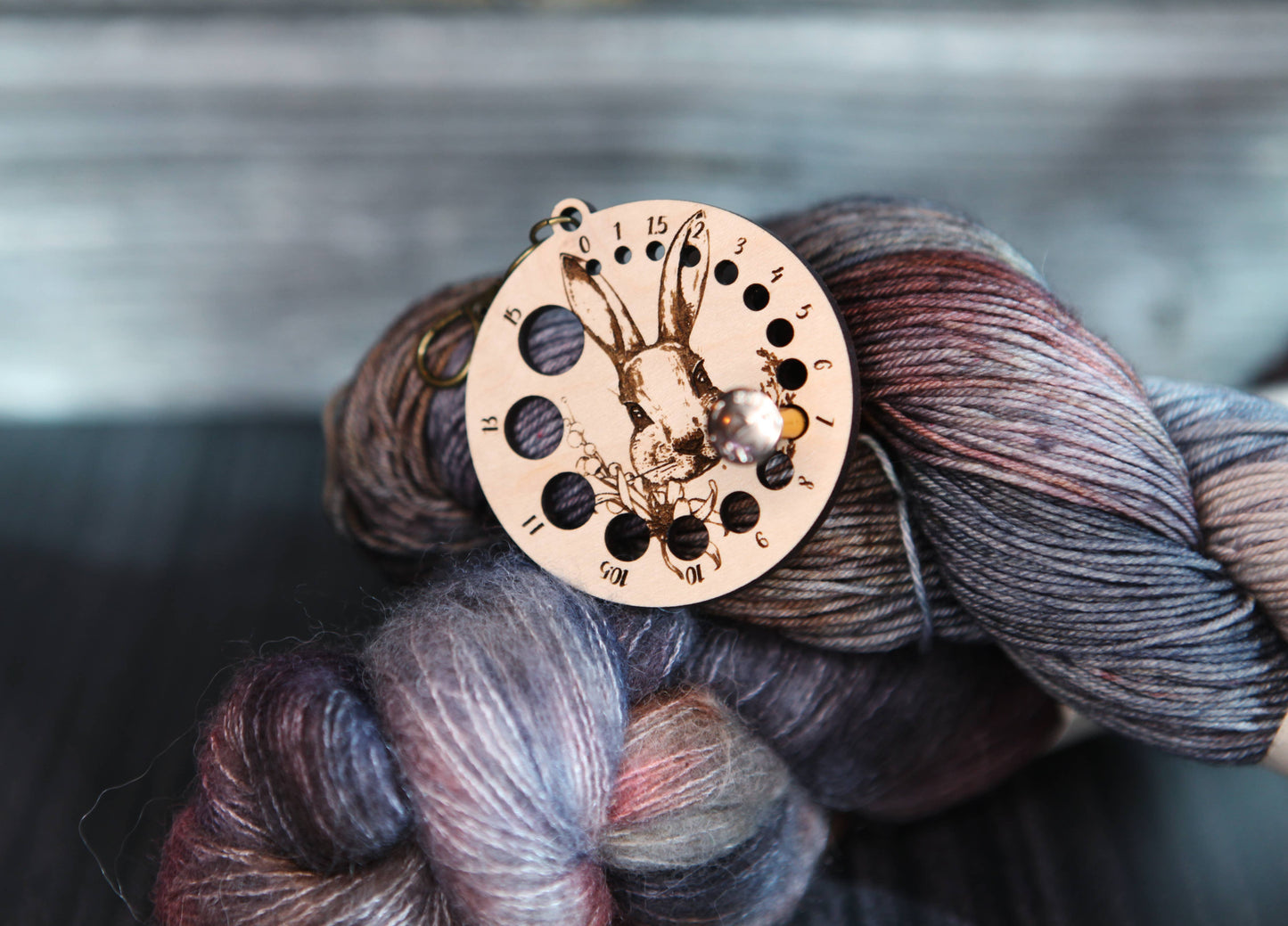 Sunrise Grove Rabbit in Forest Needle Gauge with Bronze Clasp Gauge Rulers