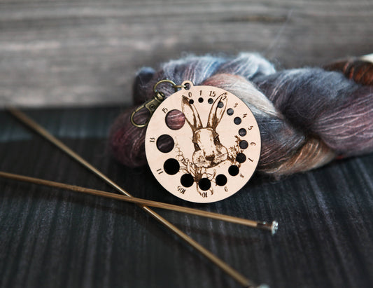 Sunrise Grove Rabbit in Forest Needle Gauge with Bronze Clasp Gauge Rulers