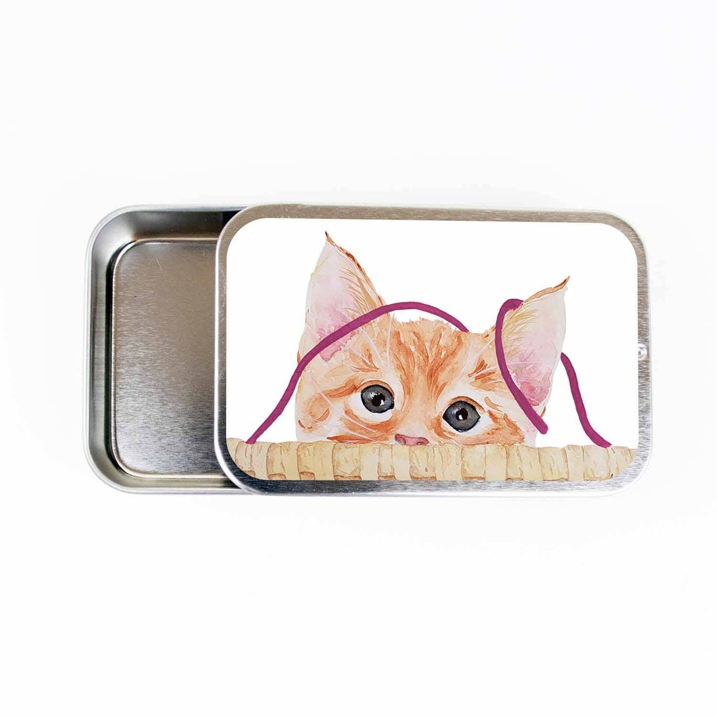 Twice Sheared Sheep Large (slide style) Kitten Stitch Marker Storage Tin Notion Tins