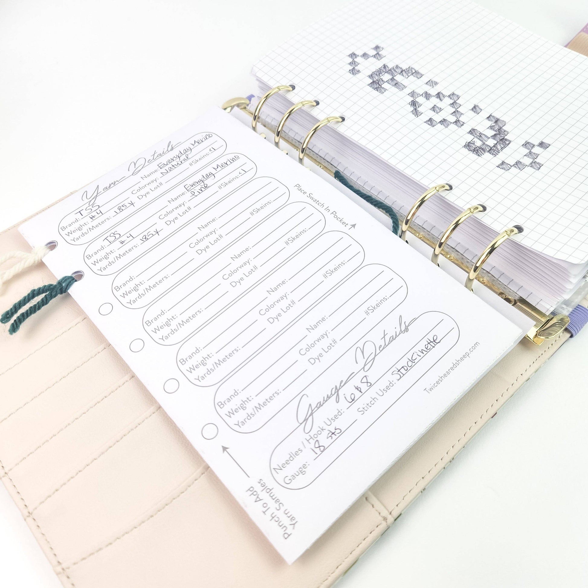 Twice Sheared Sheep Maisy Highland Cow Project Journal Planner for Knitters & Crocheters Journals