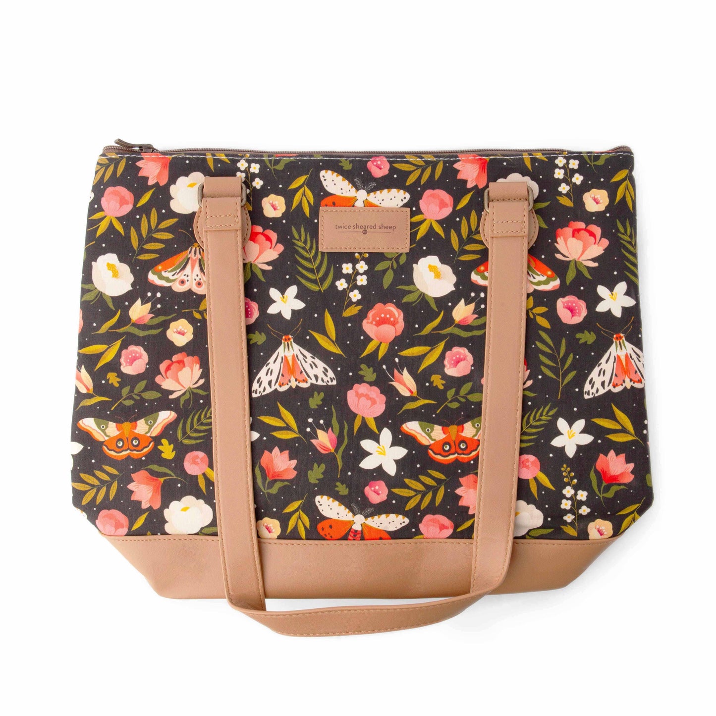 Twice Sheared Sheep Night Forest Mega Trinity Bag – Large Zippered Knitting Project Bag Tote Bags
