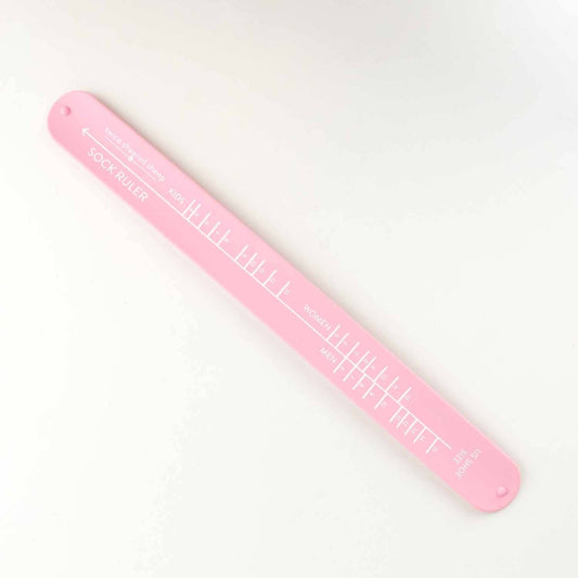 Twice Sheared Sheep Petal Pink Sock Ruler - Sock Sizing Bracelet Ruler