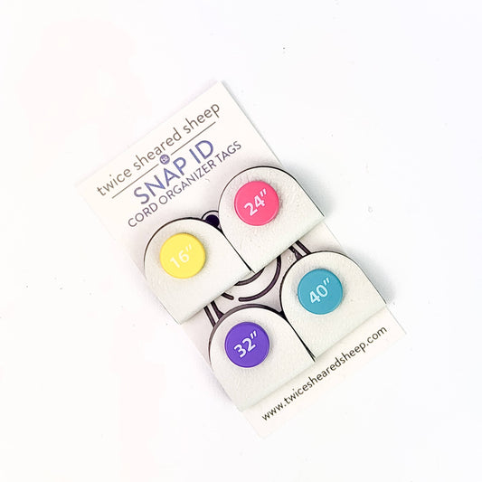 Twice Sheared Sheep Snap ID Cord Organizer Tags Needle Holders