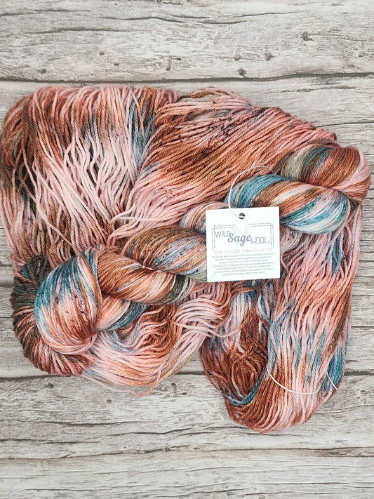 Wild Sage Wool Solstice Flame - Fingering - RTS Yarn