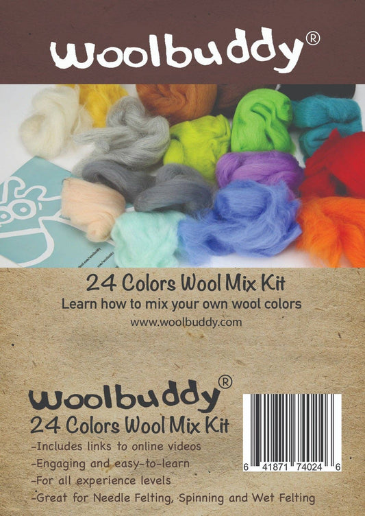 Woolbuddy 24 Colors Wool Mix Kit Craft Kits