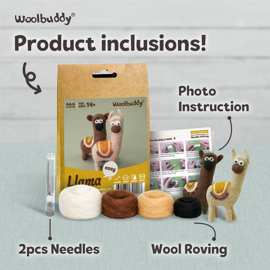 Woolbuddy DIY Needle Felting Kit - Llama