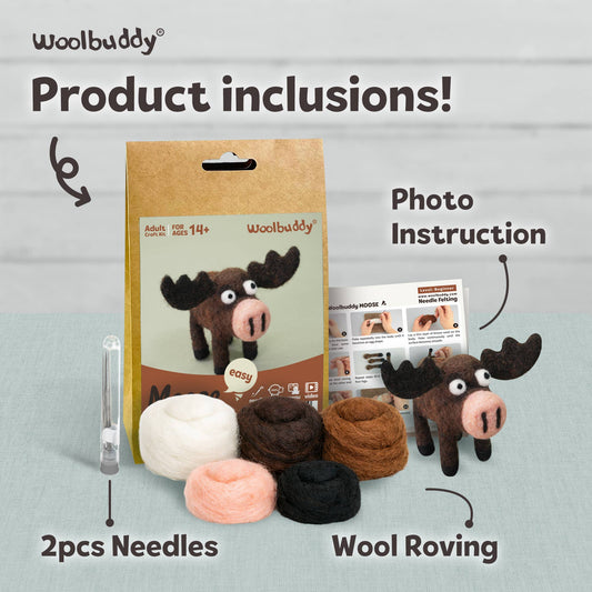 Woolbuddy DIY Needle Felting Kit - Moose Craft Kits