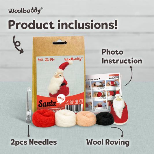 Woolbuddy DIY Needle Felting Kit - Santa