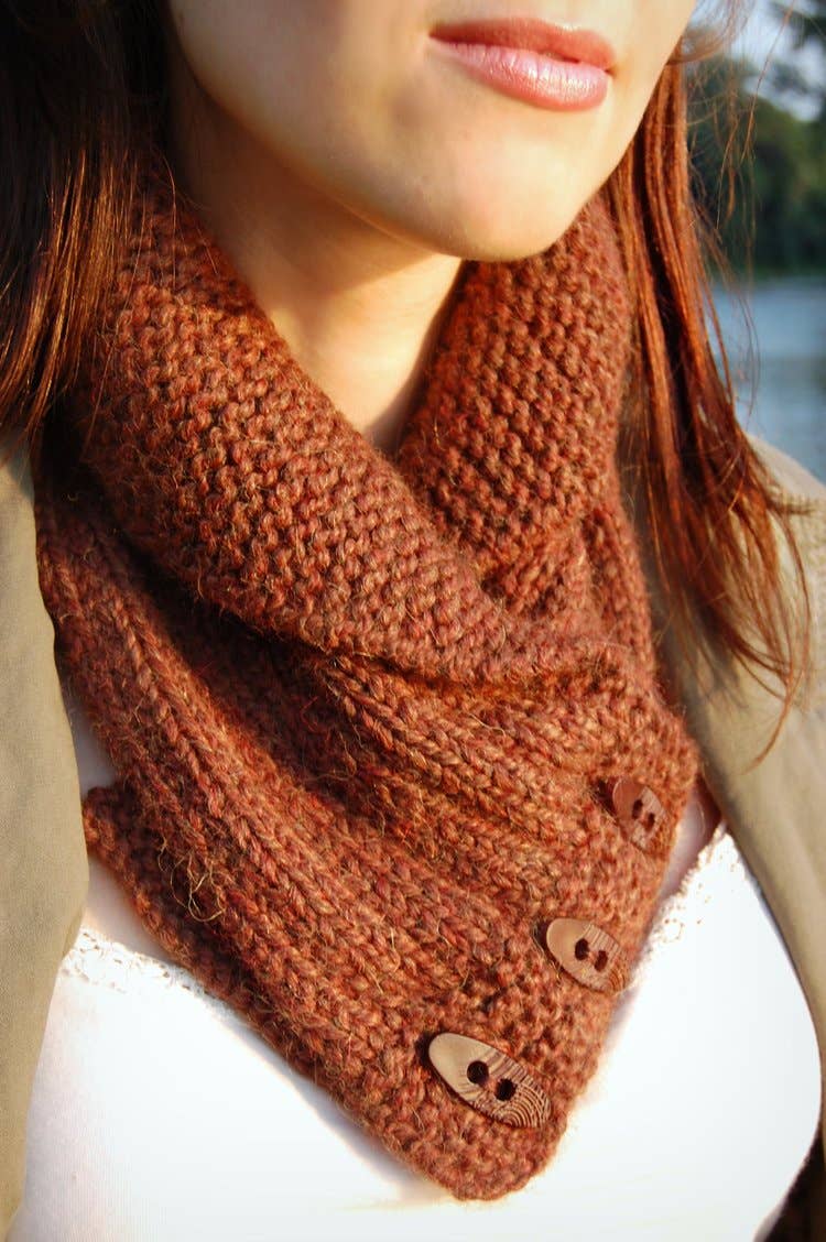 Shawl Collared Cowl Knitting Pattern