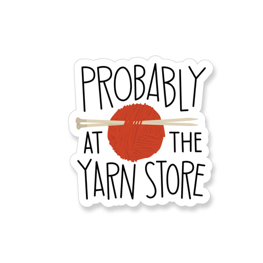 Apartment 2 Cards Probably at the Yarn Store Knitting Vinyl Sticker Sticker