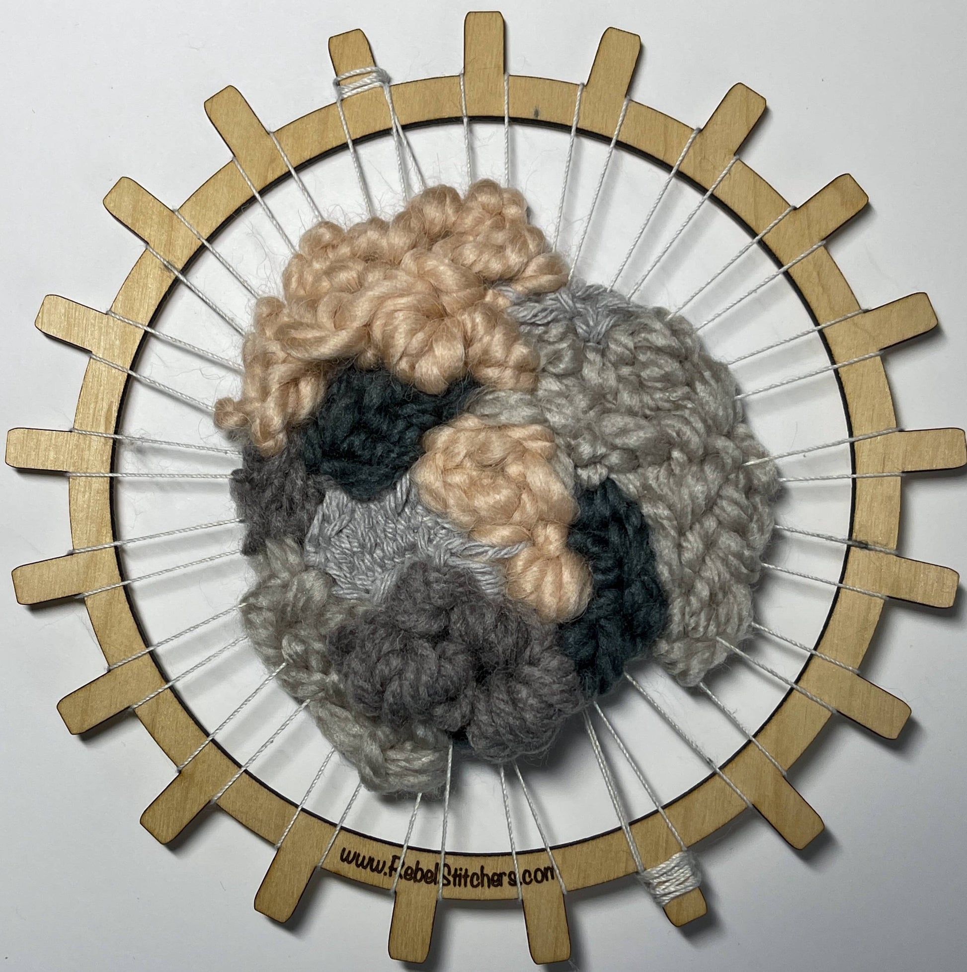 Art by Erica H & Rebel Stitchers Circular Loom Kit - Three Sizes included Loom