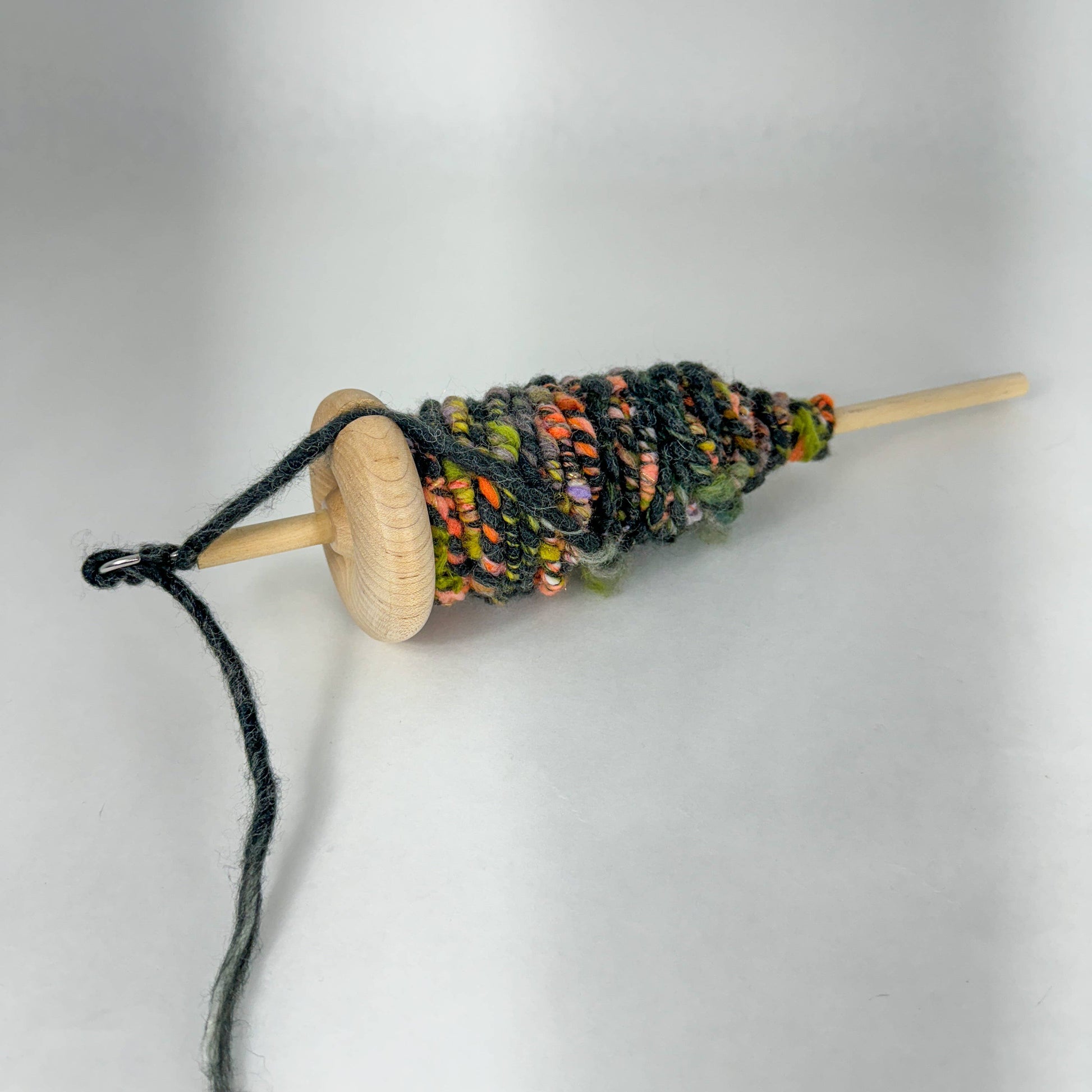 Art by Erica H & Rebel Stitchers Handmade Wooden Drop Spindle with Hook Spindle