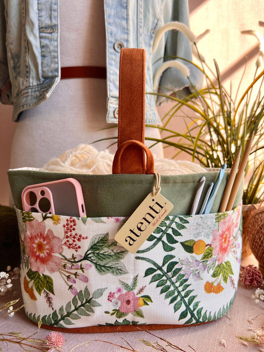 Atenti Florence Caddy– Handmade USA Yarn & Notions Organizer, Atenti Project Bag