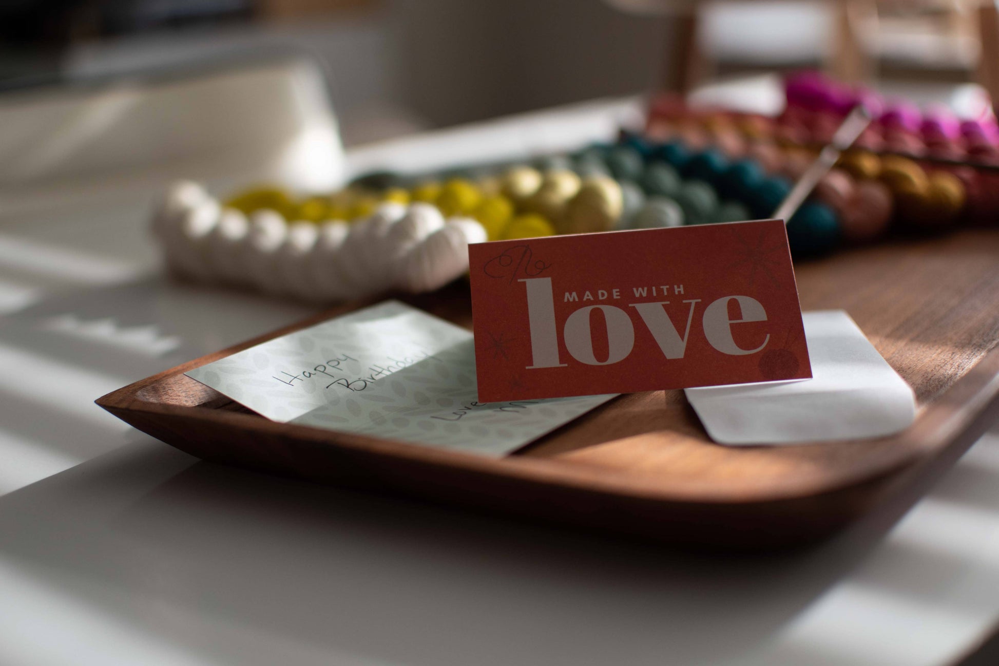 binkwaffle "Made with Love"  Care Instruction Cards Tags and Cards