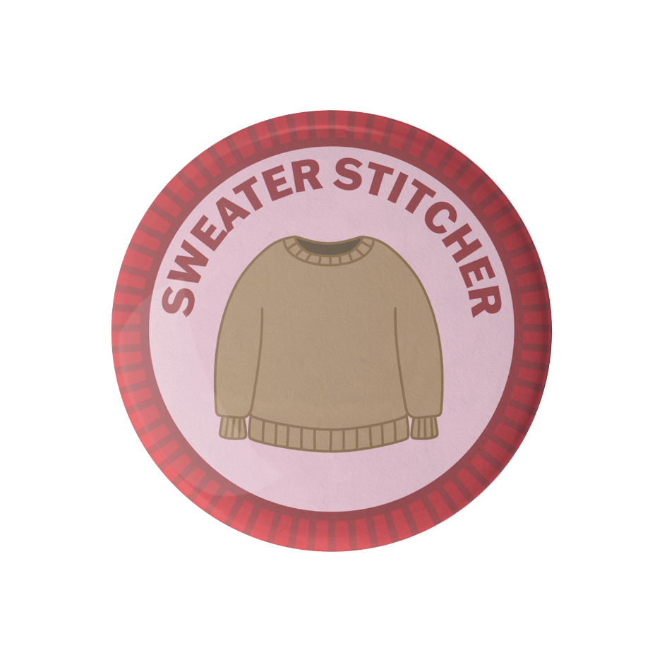 Camp Stitchwood Sweater Stitcher Merit Badge