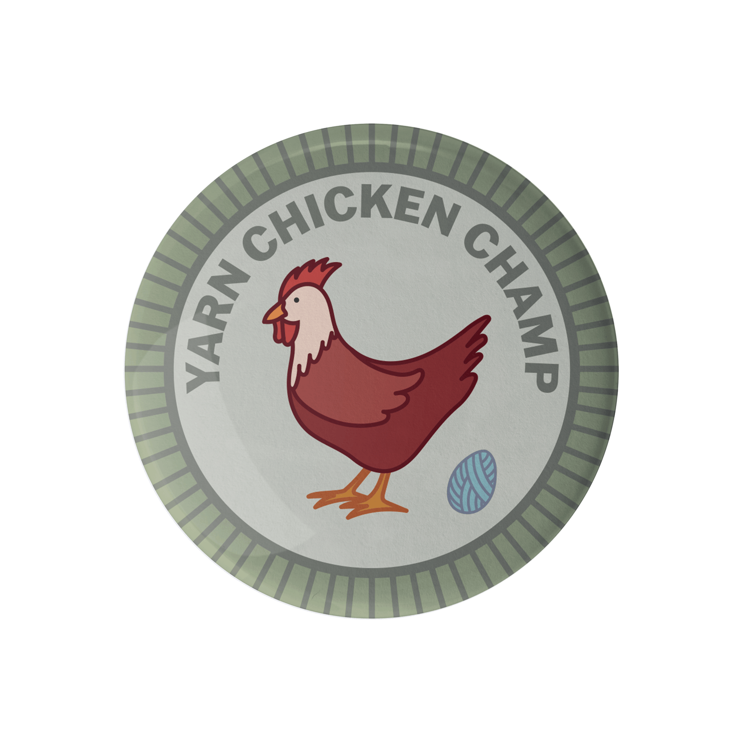 Camp Stitchwood Yarn Chicken Champ Knitting Merit Badge