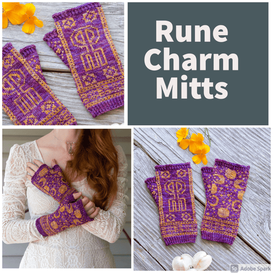 Cape May Fiber Rune Charm Mitts Knitting Kit Yarn