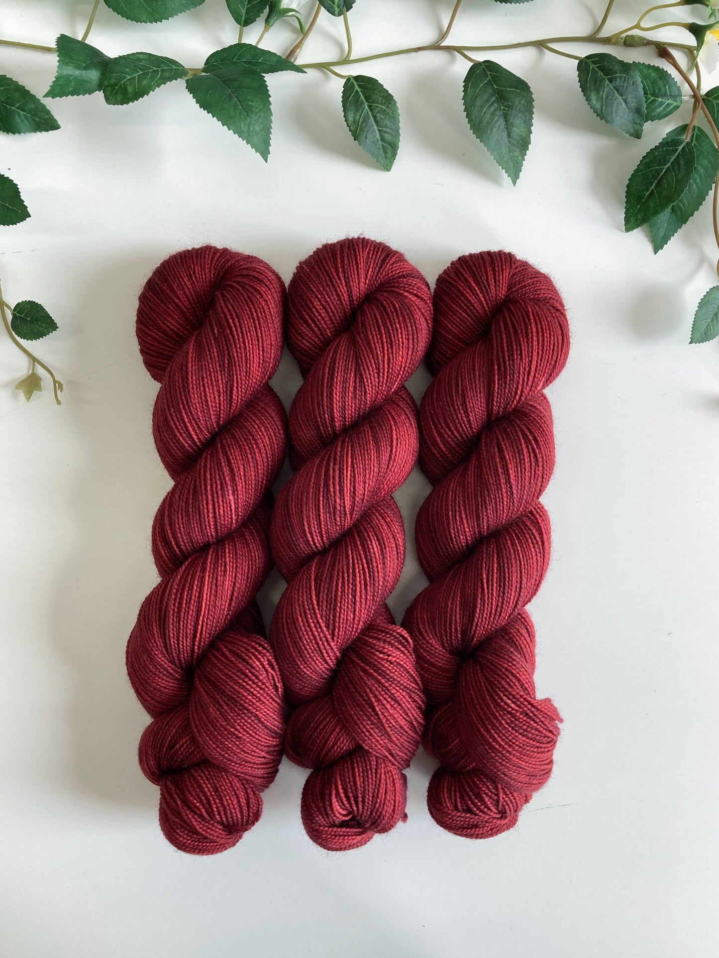 Coates & Co. 02 Burgundy Prairie Sock Yarn • Hand-dyed Tonal Colors Yarn