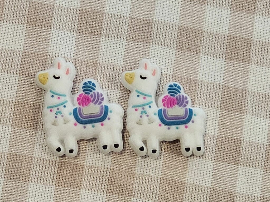 Comma Craft Co White Llama Point Protectors Needle Holders