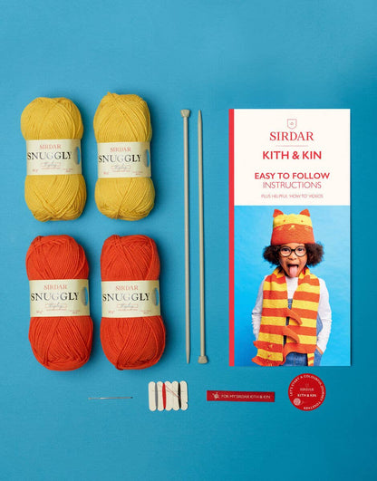 DMC Sirdar Cat Hat and Scarf Knit Kit Craft Kits