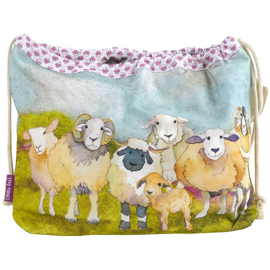 Emma Ball Ltd Felted Sheep Drawstring Bag