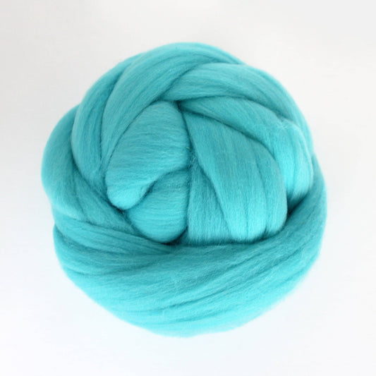 Exotic Fiber Aqua -Merino Wool Roving Nest – 1 oz Roving
