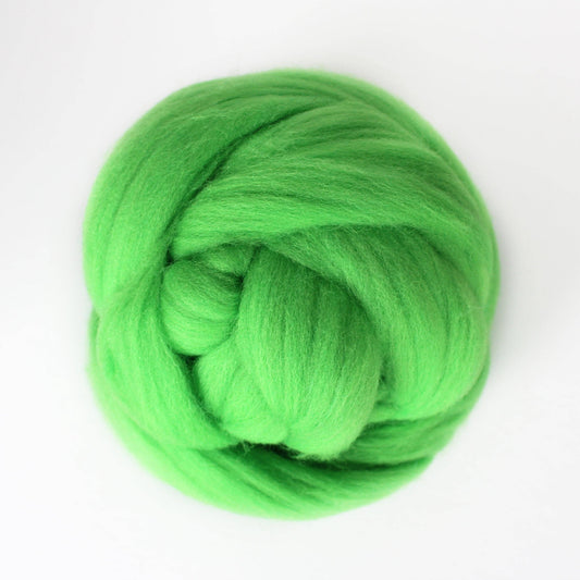 Exotic Fiber Corrosive Green - Merino Wool Roving Nest – 1 oz Roving