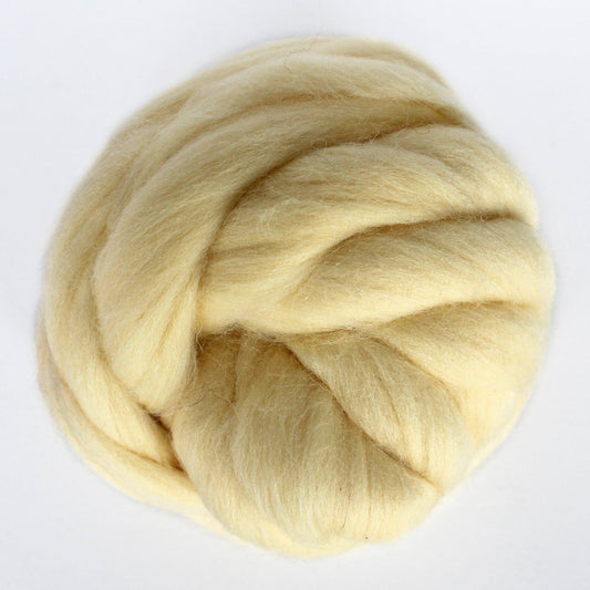 Exotic Fiber Cream - Merino Wool Roving Nest – 1 oz Roving