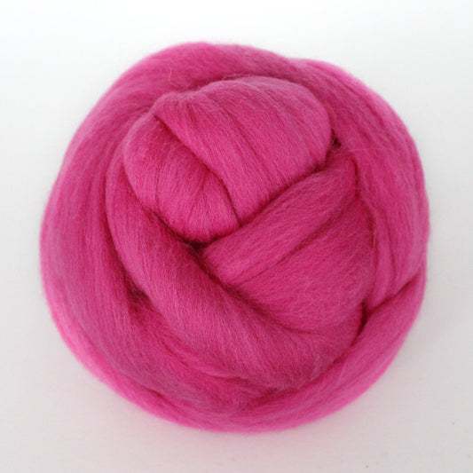 Exotic Fiber Dark Pink - Merino Wool Roving Nest – 1 oz Roving