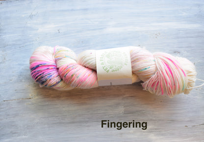 Fey and Fable Fibers Fingering Sugar Crystals Yarn