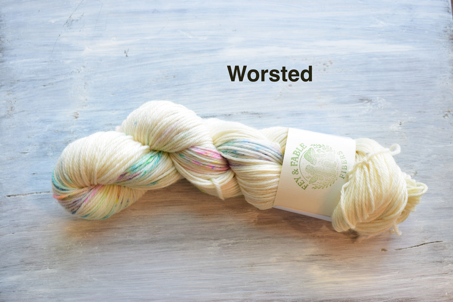 Fey and Fable Fibers Worsted Sugar Crystals Yarn