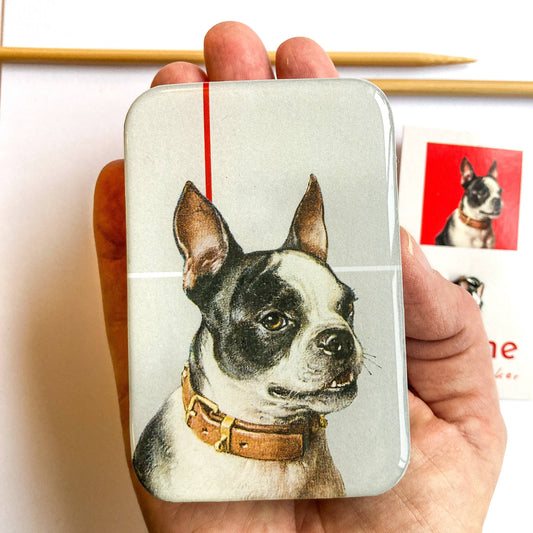 Firefly Notes Boston Terrier notions tin Notion Tins