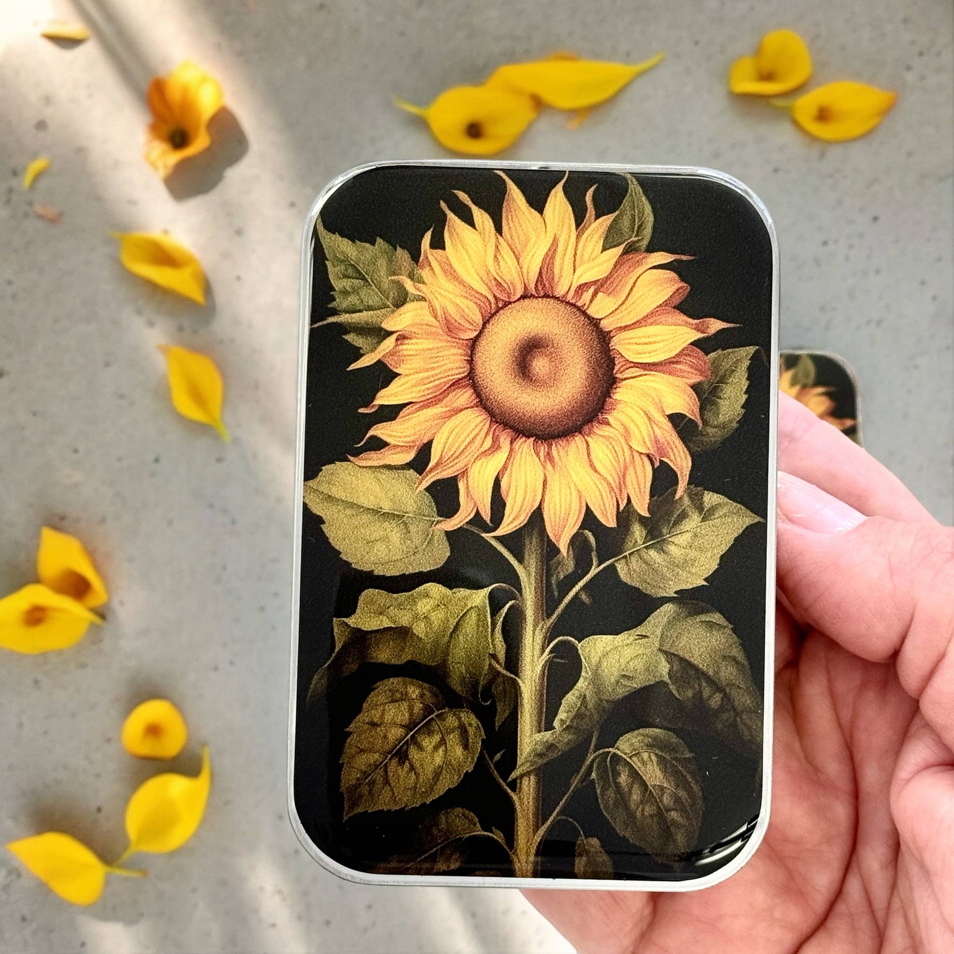 Firefly Notes Large Sunflower Notions Tin Notion Tins