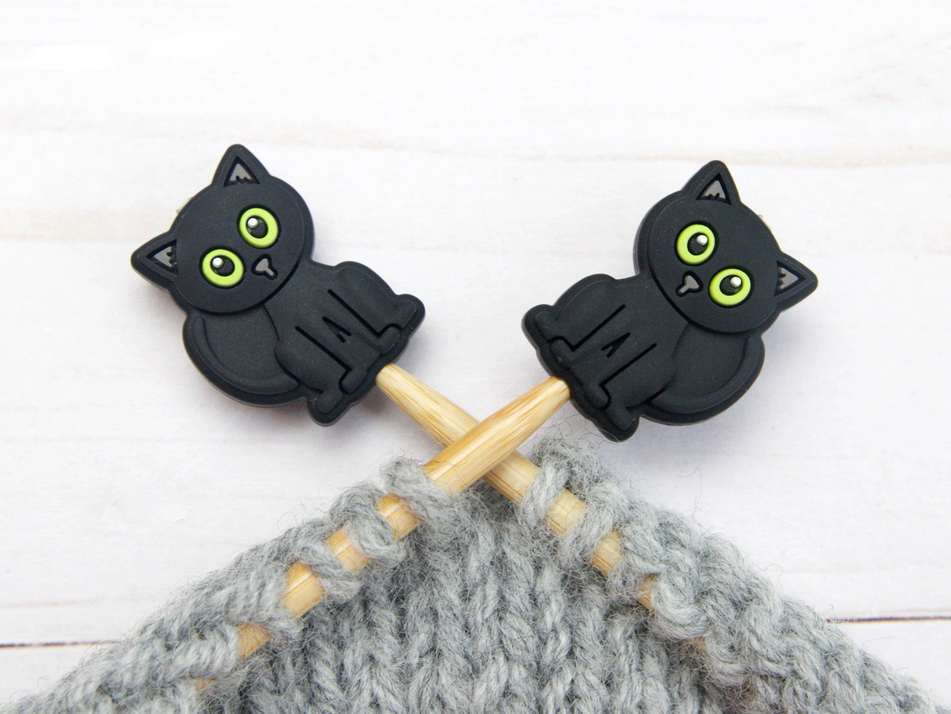 Fox & Pine Stitches Black Cat | Stitch Stoppers Knitting Notions Notions and Tools