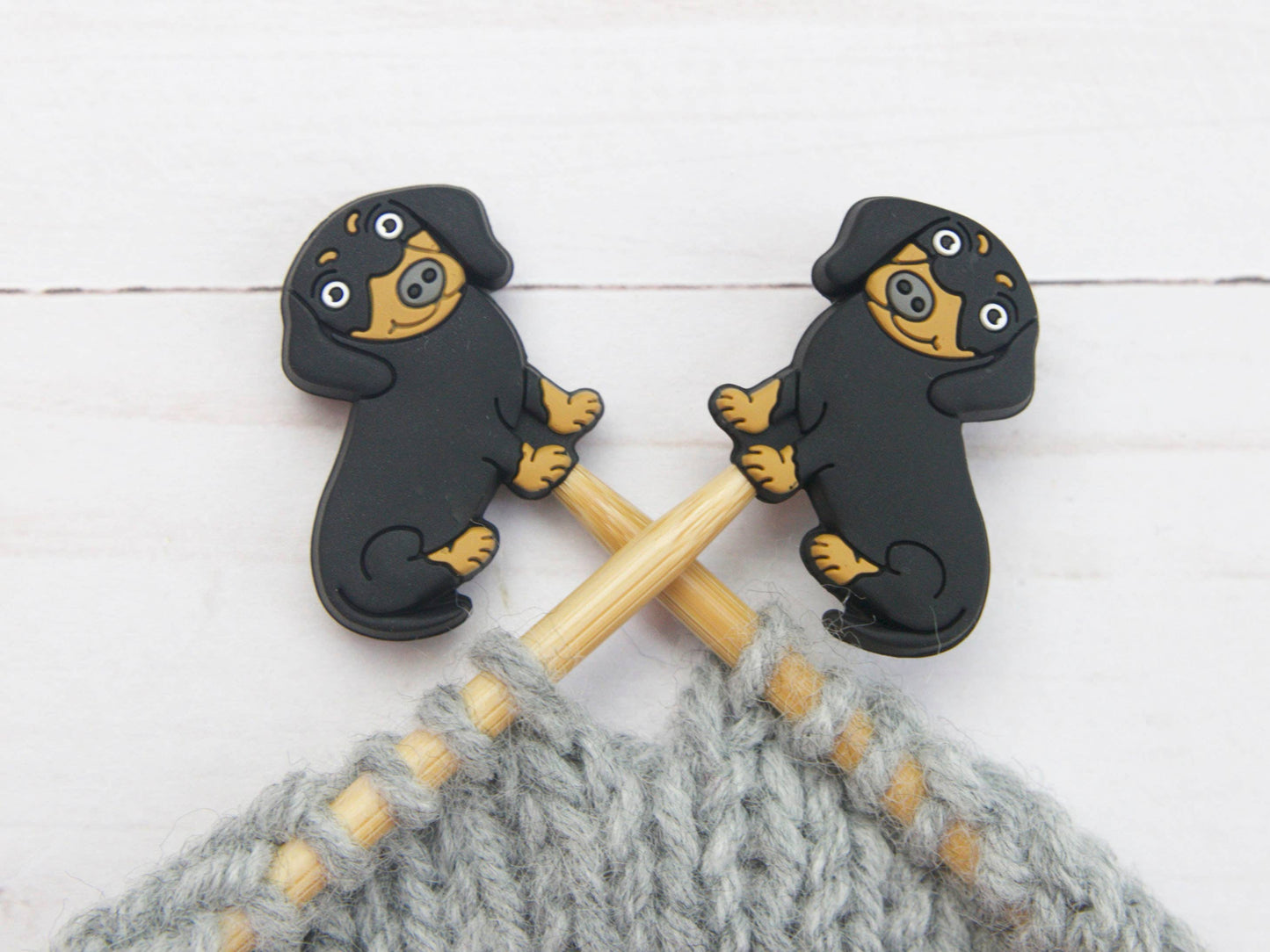 Fox & Pine Stitches Black Dachshund | Stitch Stoppers Notions and Tools