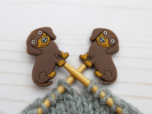 Fox & Pine Stitches Brown Dachshund | Stitch Stoppers Notions and Tools