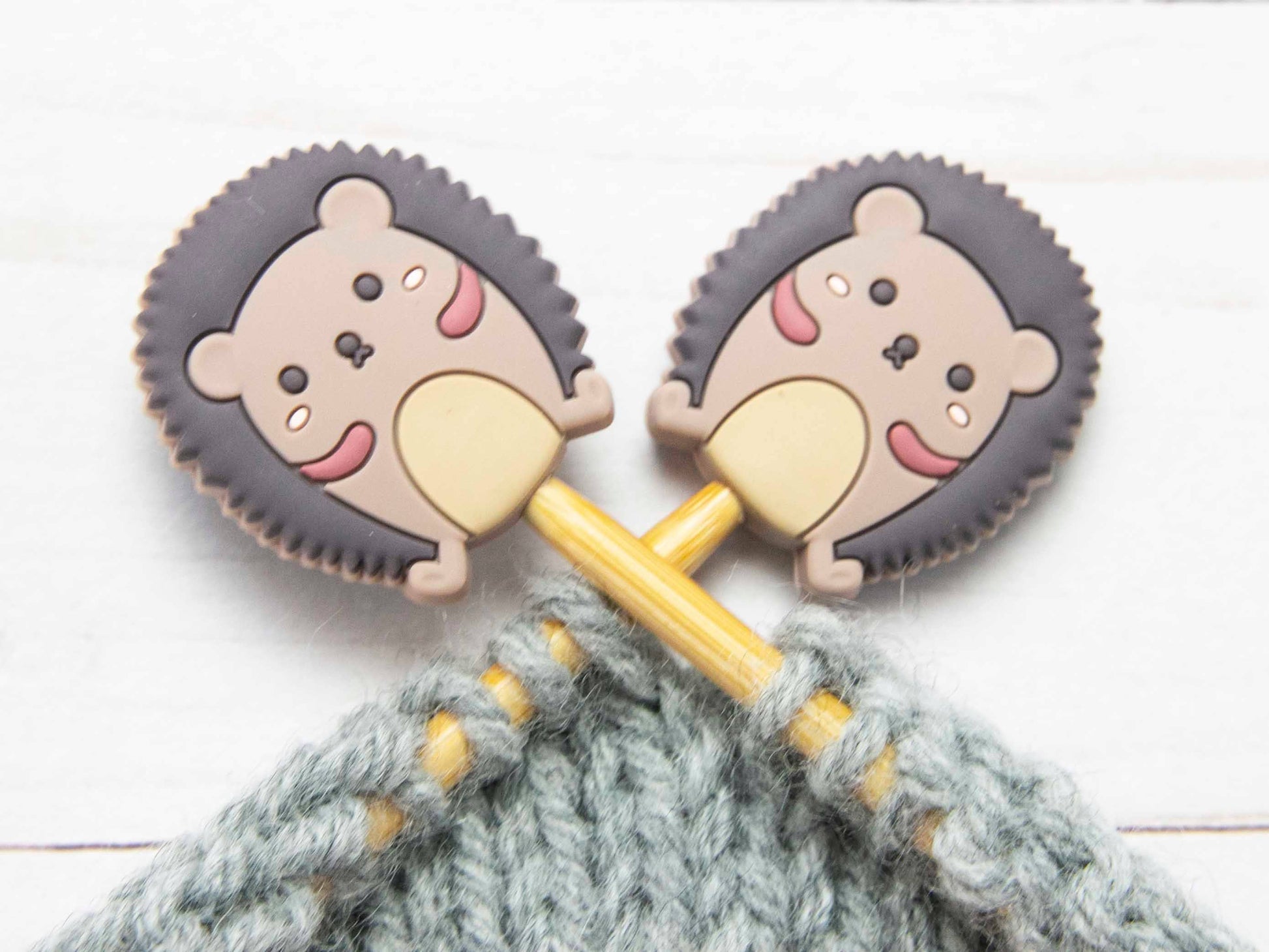 Fox & Pine Stitches Brown Hedgehog | Stitch Stoppers Point Protectors Point Protectors