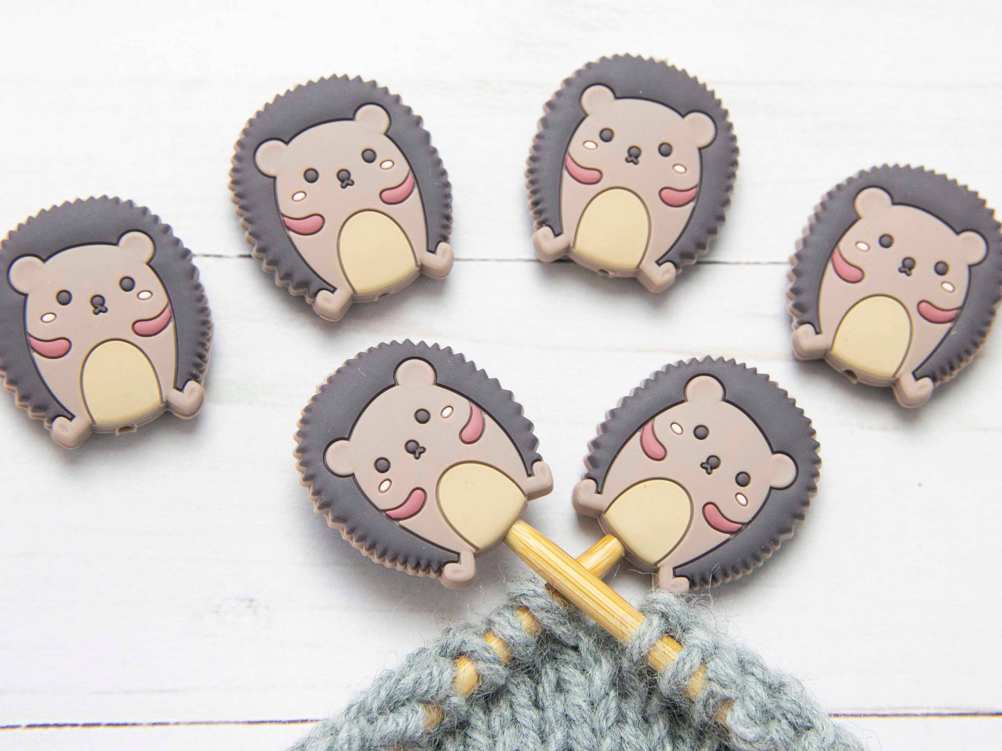 Fox & Pine Stitches Brown Hedgehog | Stitch Stoppers Point Protectors Point Protectors