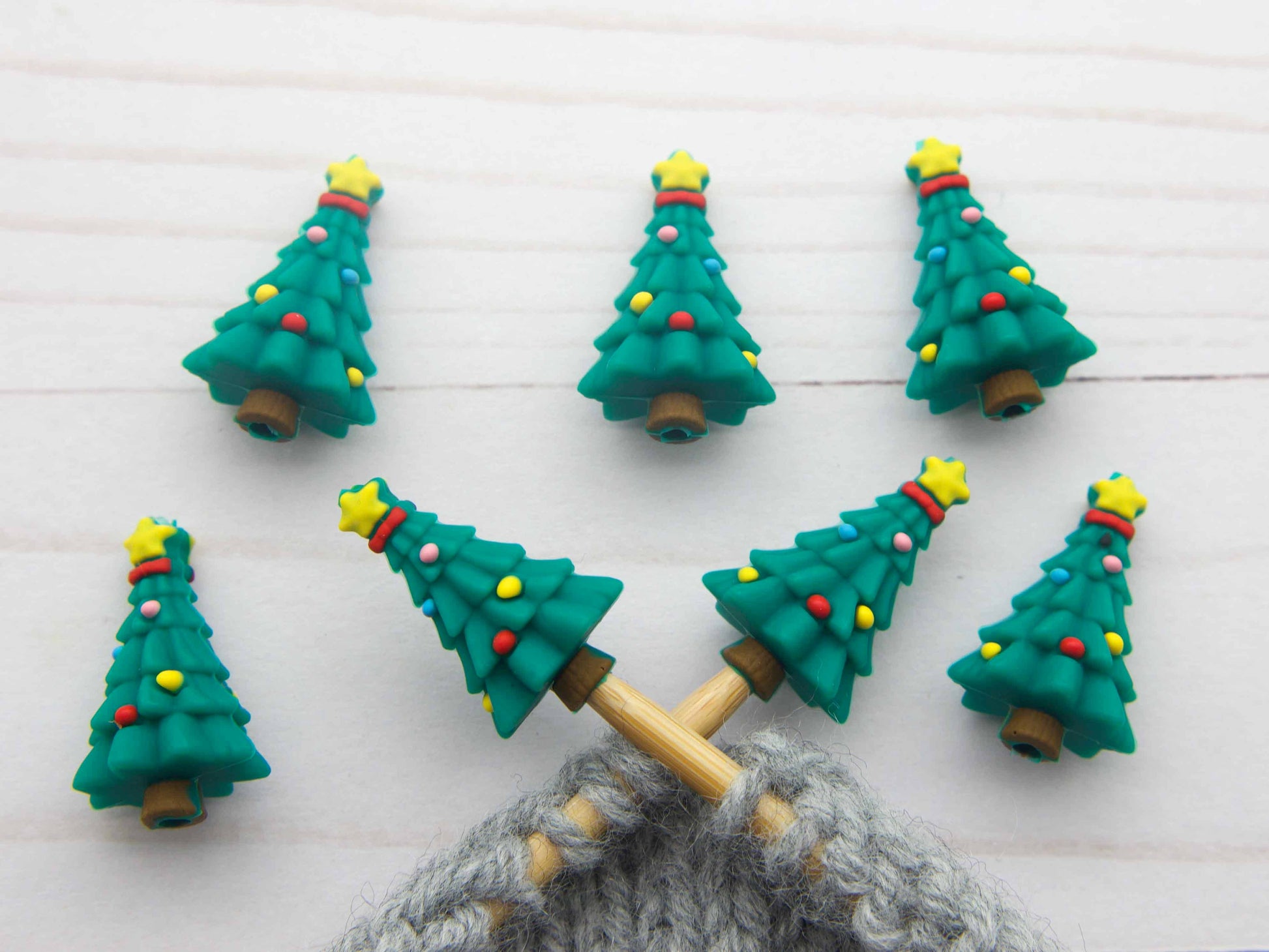 Fox & Pine Stitches Christmas Tree | Stitch Stoppers Knitting Notions Point Protectors