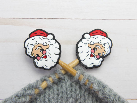 Fox & Pine Stitches Classic Santa | Stitch Stoppers Point Protectors Knitting Point Protectors