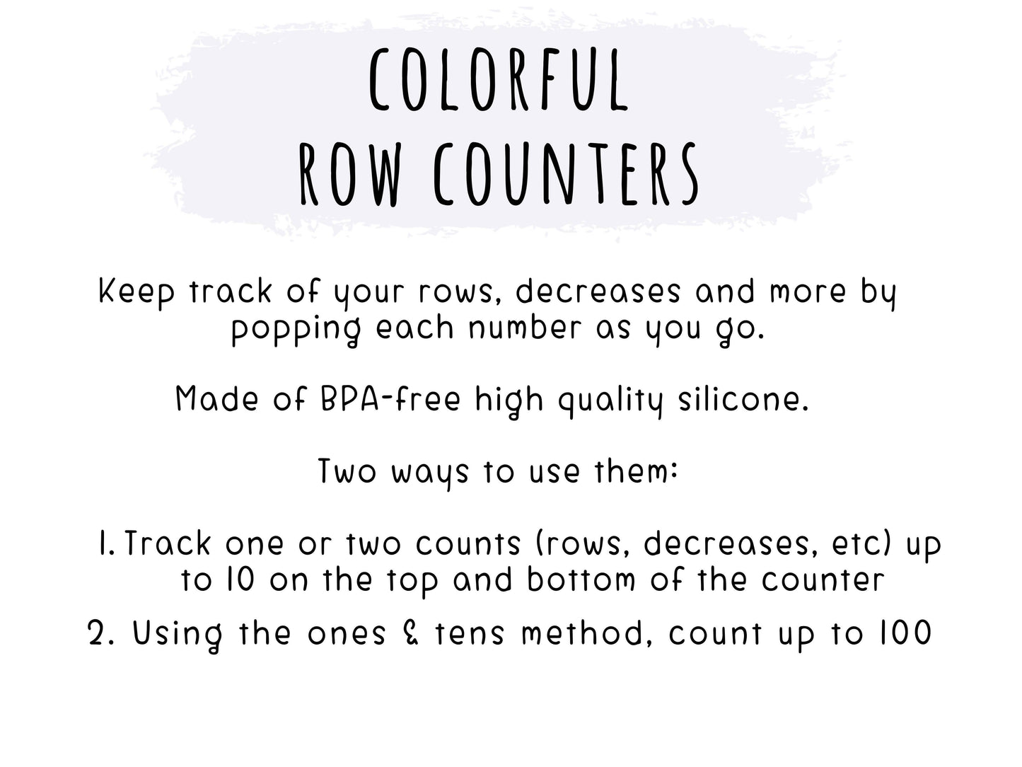 Fox & Pine Stitches Colorful Row Counters | Knitting & Crochet Yarn Cozies
