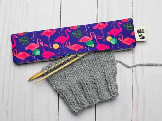 Fox & Pine Stitches Fancy Flamingo | DPN Holder Needle Holders