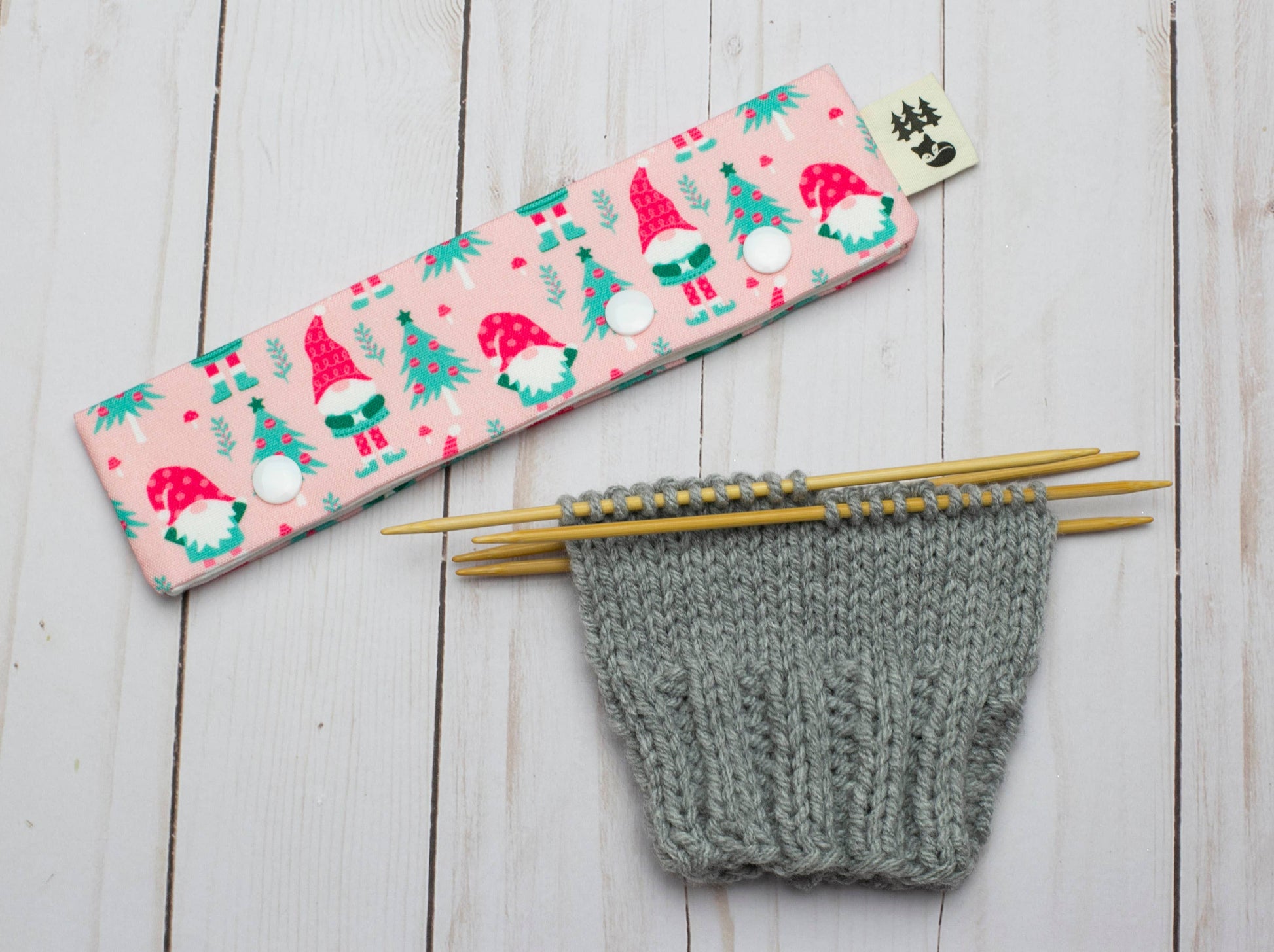 Fox & Pine Stitches Festive Gnome | DPN Holder Needle Holders