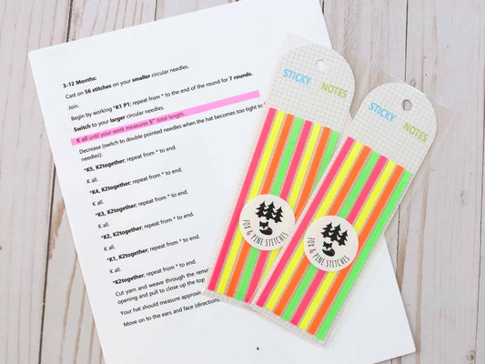 Fox & Pine Stitches Pattern Highlighter Strips Pattern Placeholder