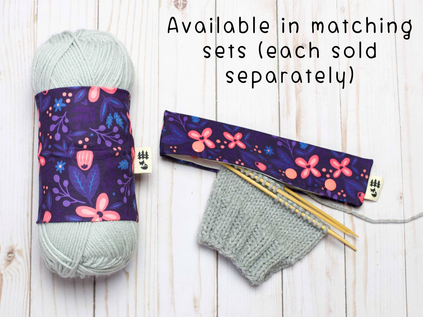 Fox & Pine Stitches Purple Floral | DPN Holder Needle Holders