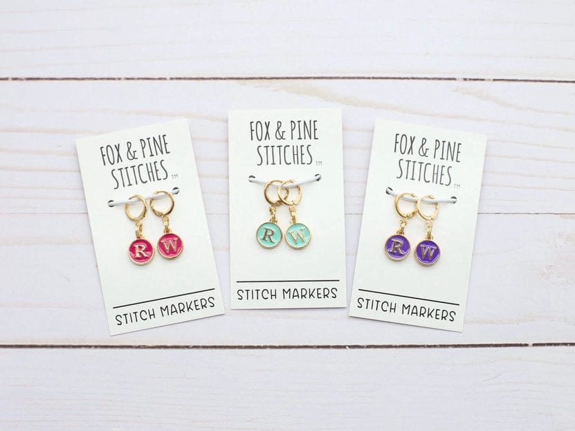 Fox & Pine Stitches Right & Wrong Side Stitch Markers Stitch Markers