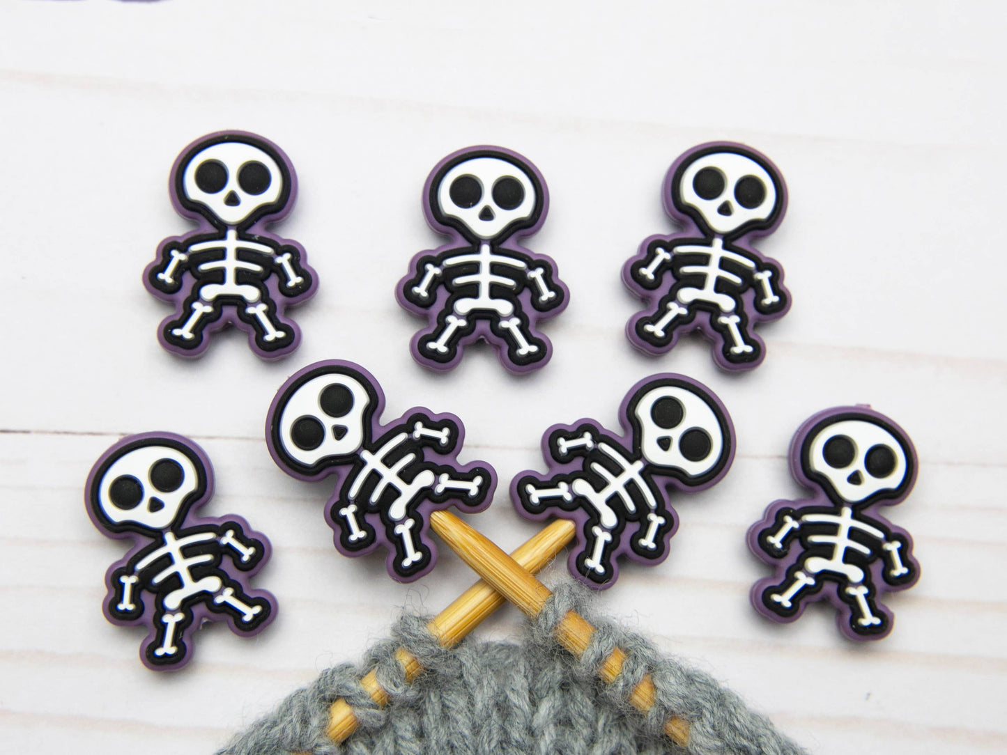 Fox & Pine Stitches Skeleton Needle Point Protectors Needle Holders