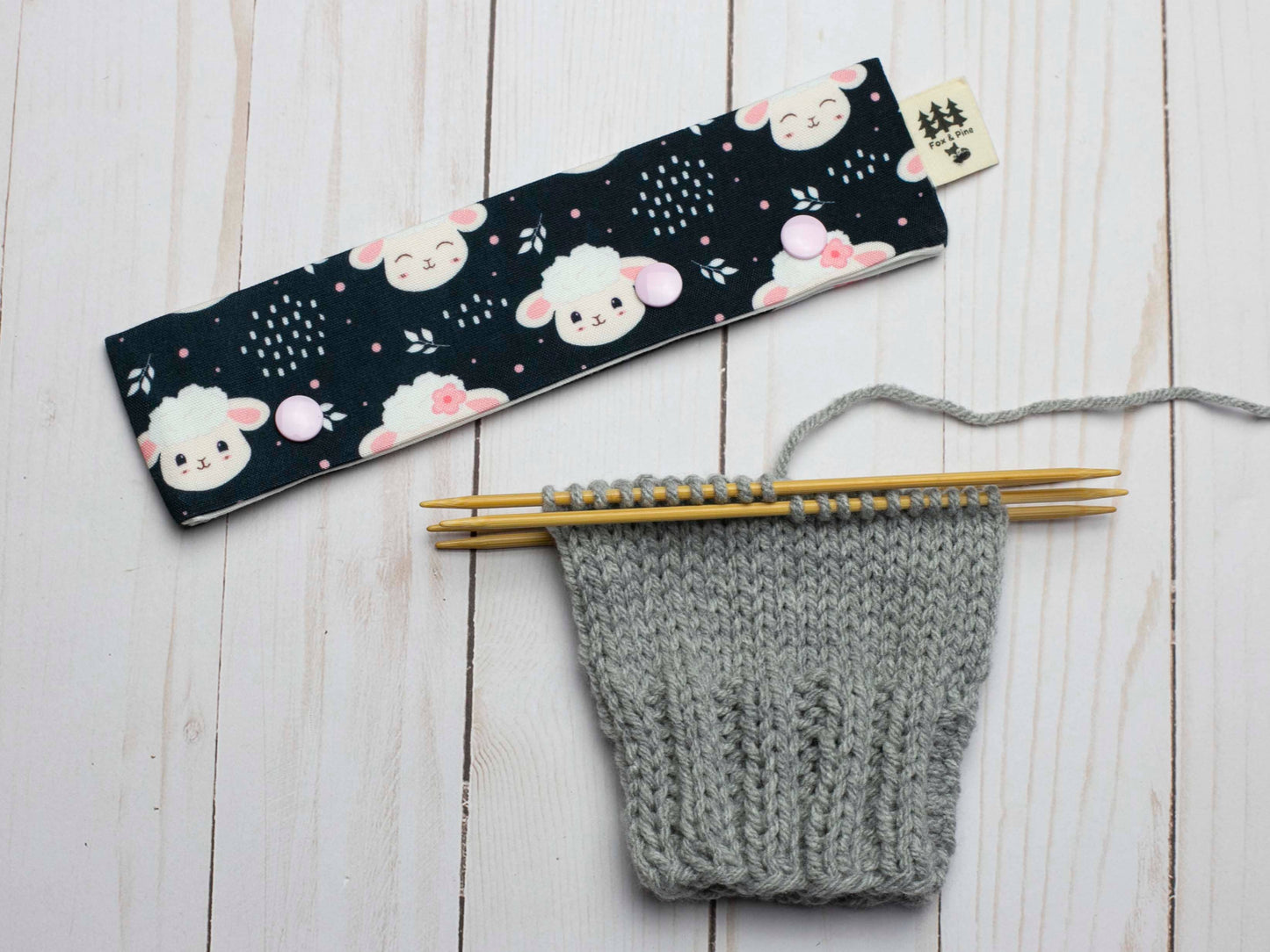 Fox & Pine Stitches Sleepy Sheep | DPN Holder Needle Holders