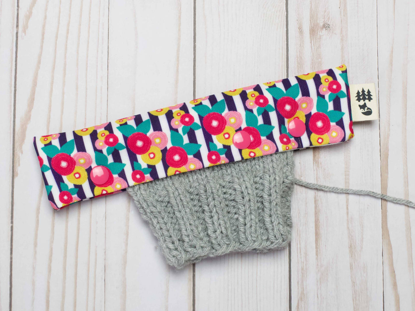 Fox & Pine Stitches Stripes + Flowers | DPN Holder Needle Holders